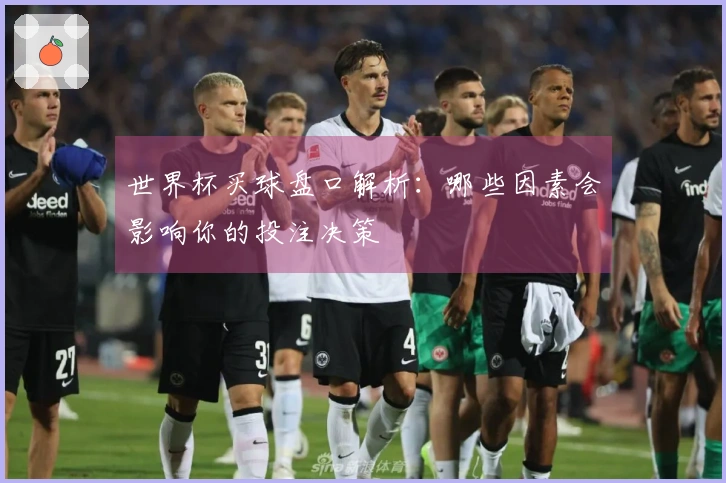 世界杯买球盘口解析:哪些因素会影响你的投注决策